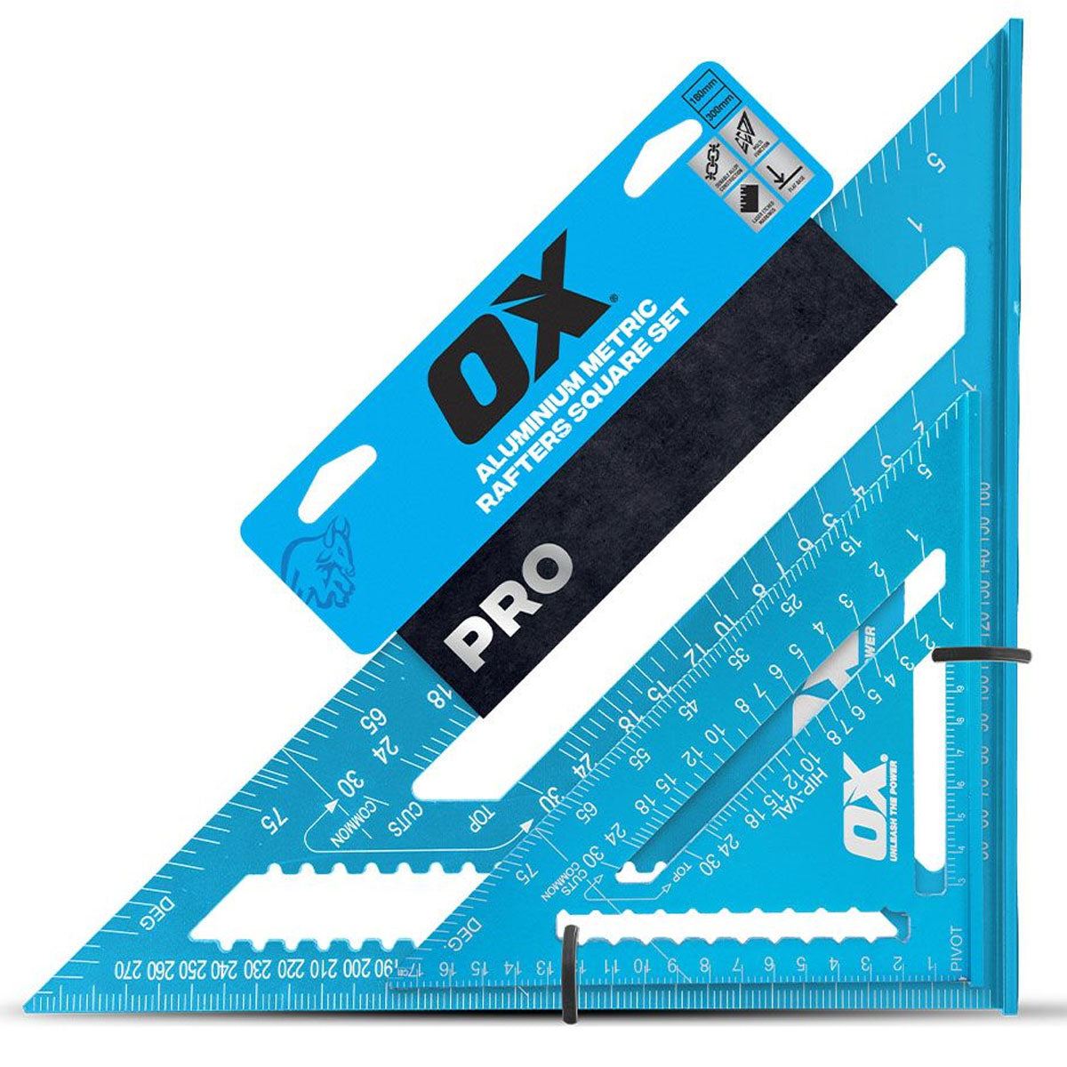 Ox Pro Aluminium Metric Rafters Square 180mm & 300mm Twin Pack OX-P634701