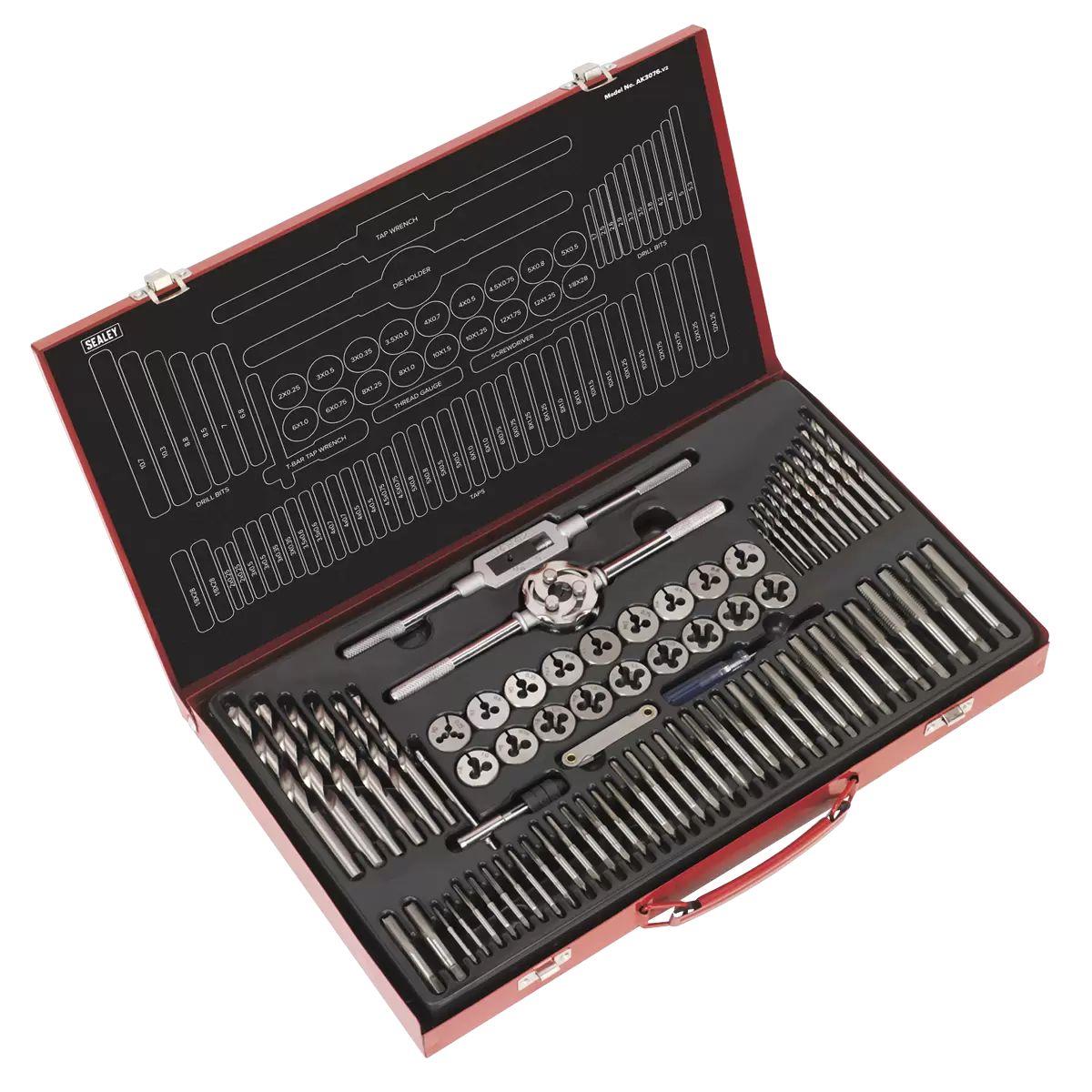 Sealey AK3076 Tap & Die Set Split Dies 76pc