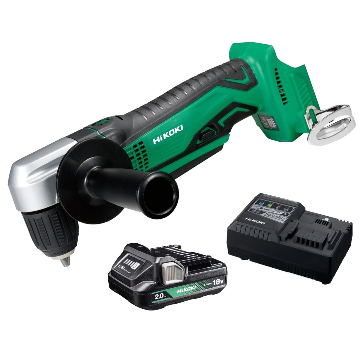 HiKOKI DN18DSLL4Z 18V Compact Angle Drill Driver With 1 x 2.0Ah Battery & Charger