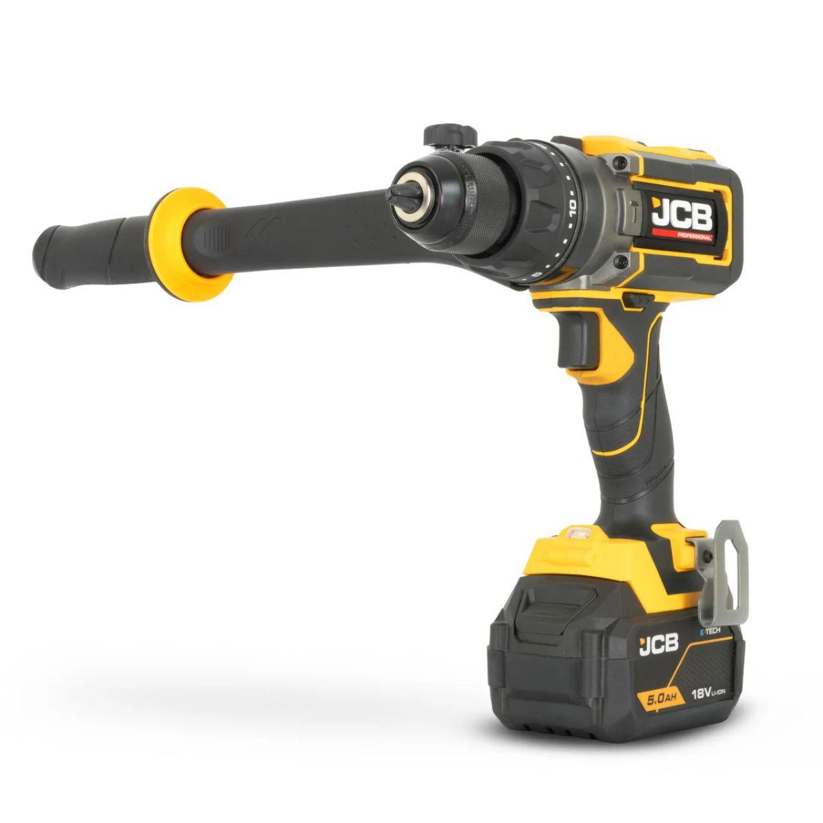 JCB-18PCD-160-5 18V Brushless 160Nm Combi Drill with 2 x Pro 5.0Ah Batteries & 4.5A Charger