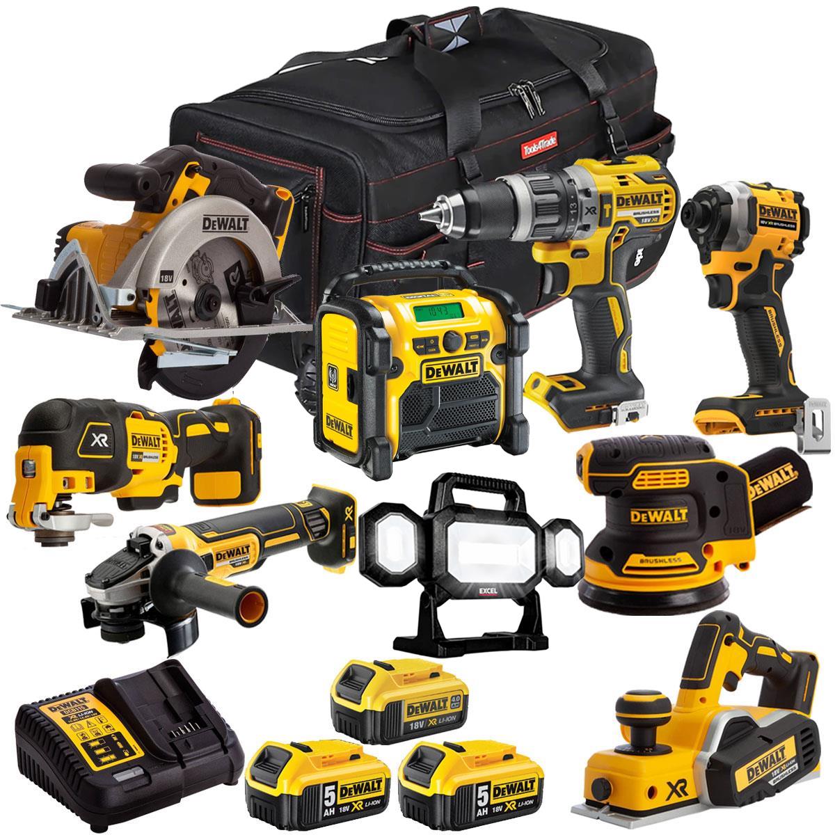 Dewalt 18V 9 Piece Combo Kit with 3 x Batteries & Charger T4TKIT-1638