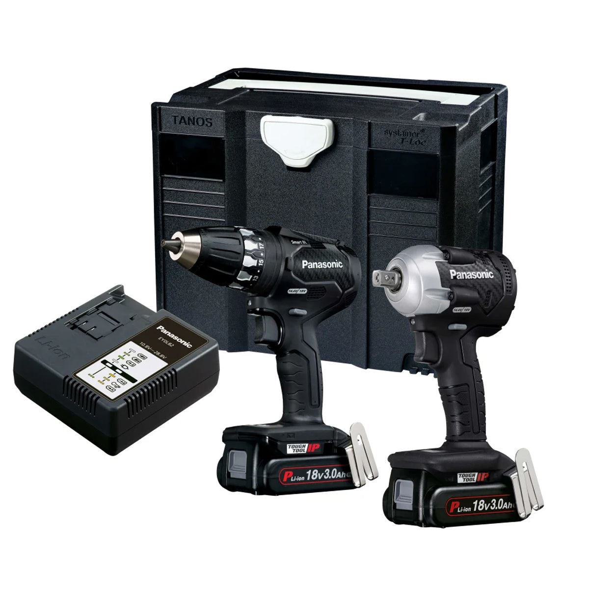 Panasonic PANC242PN EYC242PN2G31 18V Twin Pack 2 x 3.0Ah Li-ion Batteries & Charger With Case