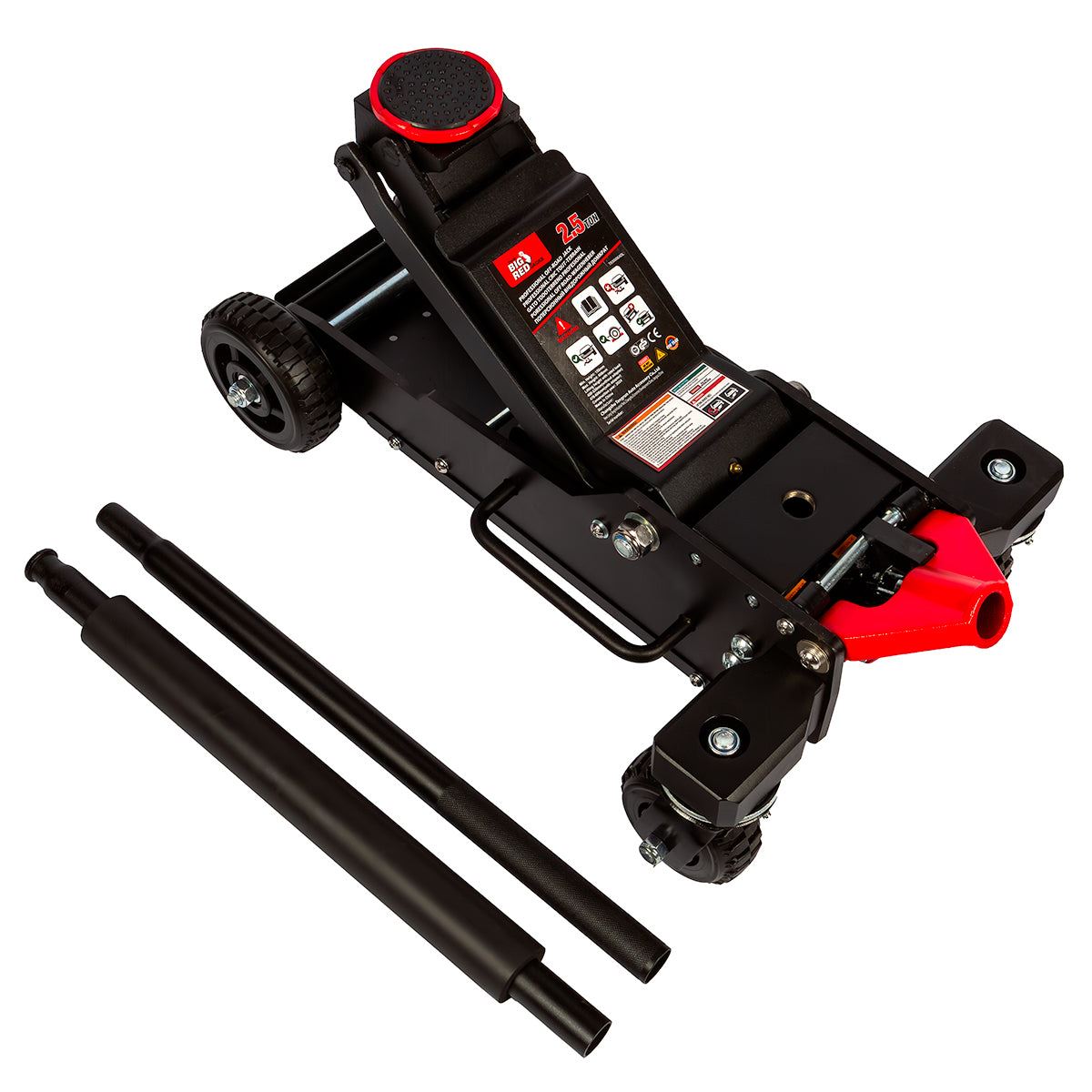 Big Red Torin 2.5-Ton Hydraulic Off-Road Jack, Lifting Range 150-606 mm
