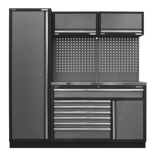 Sealey APMSSTACK09SS Superline Pro 1.96m Storage System Stainless Steel Worktop