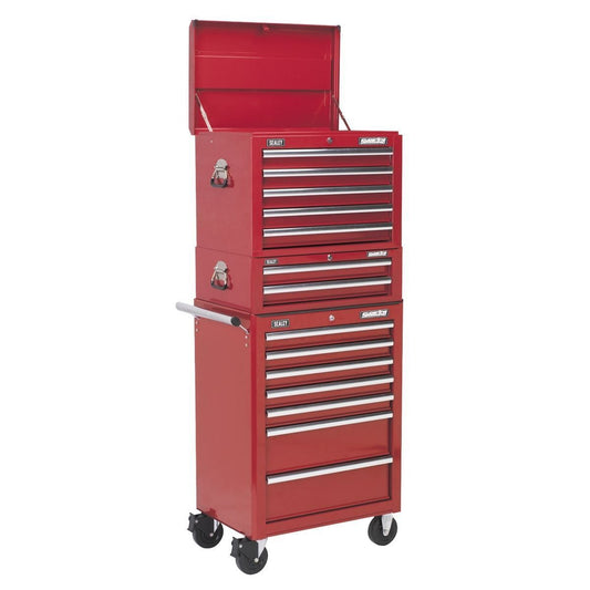 Sealey APSTACKTR 14 Drawer Topchest Rollcab Combination Ball Bearing Slides