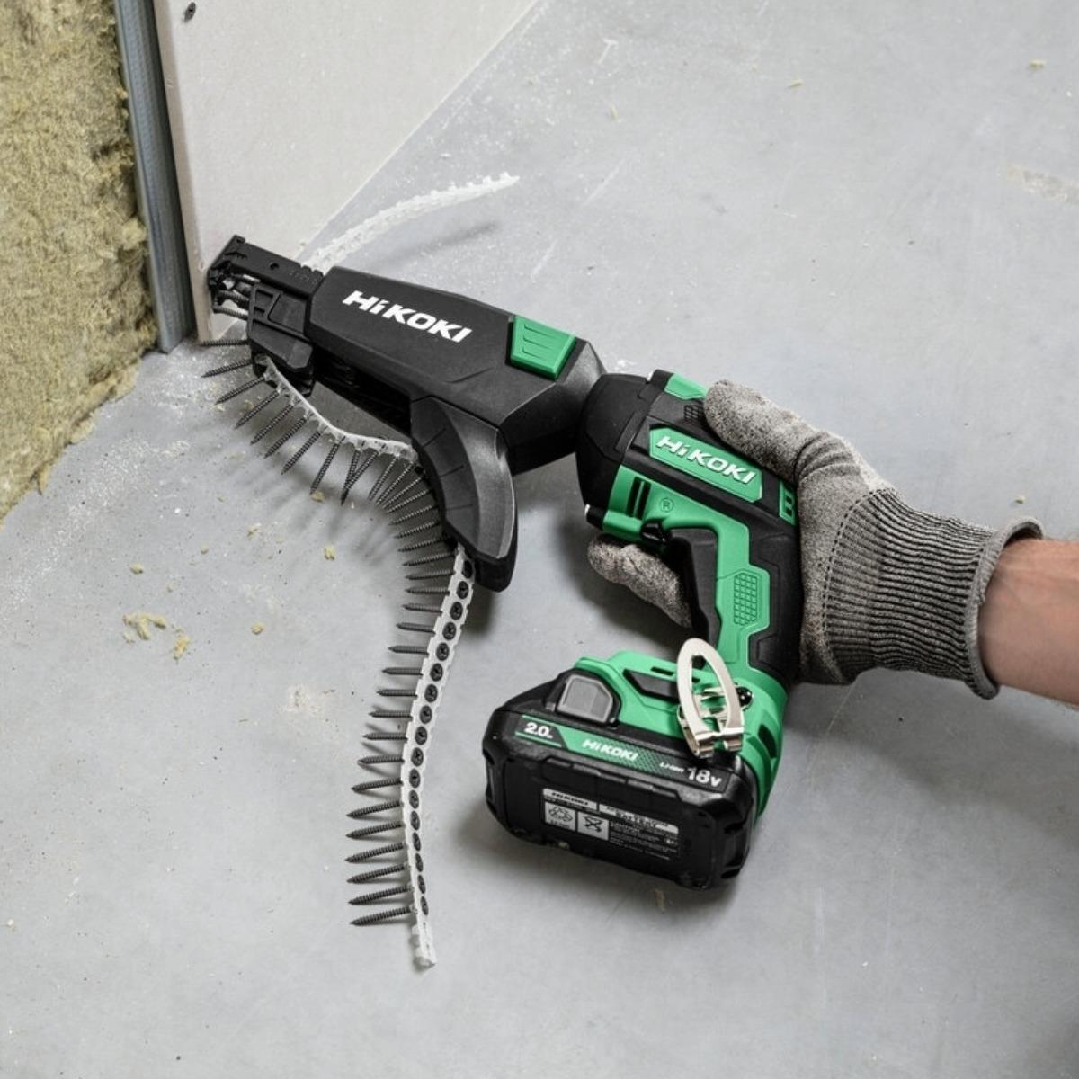 HiKOKI W18DAW3Z 18V Brushless Drywall Screwdriver Body with Collated Screw Attachment & Case