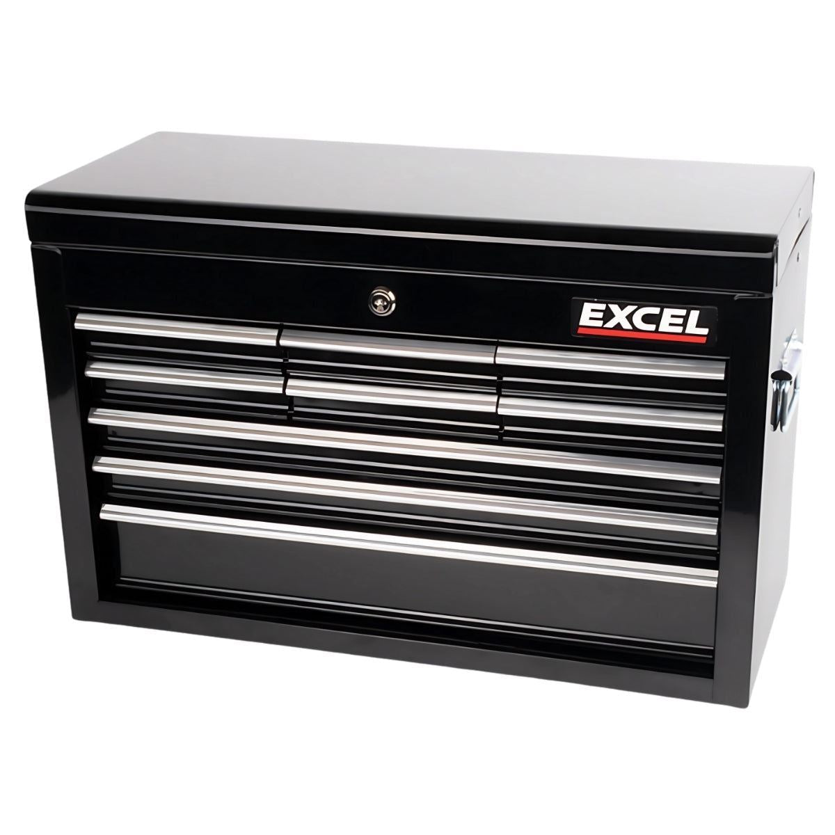 Excel 9 Drawers Portable Tool Chest Cabinet with Ball Bearing Slides Black Item Condition Used