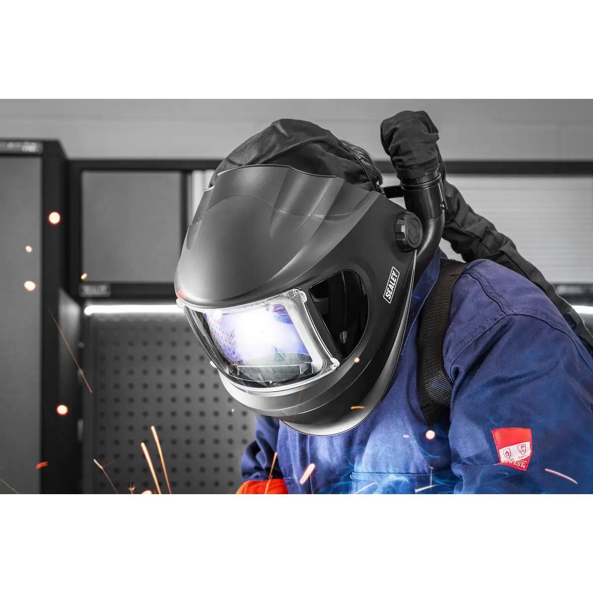 Sealey PWH618 Auto Darkening Welding Helmet with TH3 Powered Air Purifying Respirator
