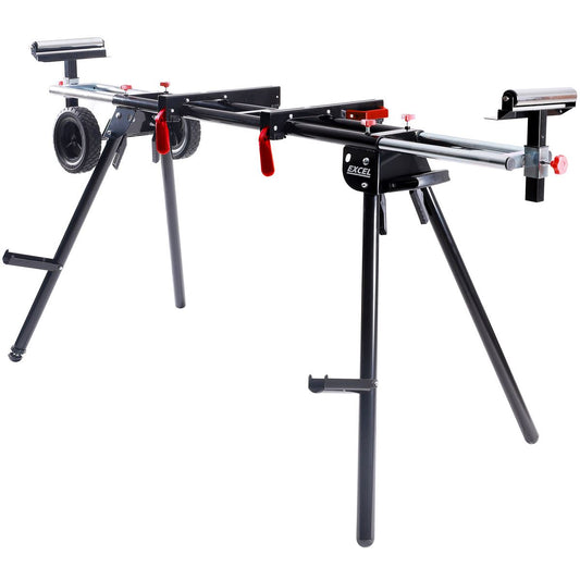 Excel Universal Mitre Saw Stand Folding & Adjustable Legs with Wheels