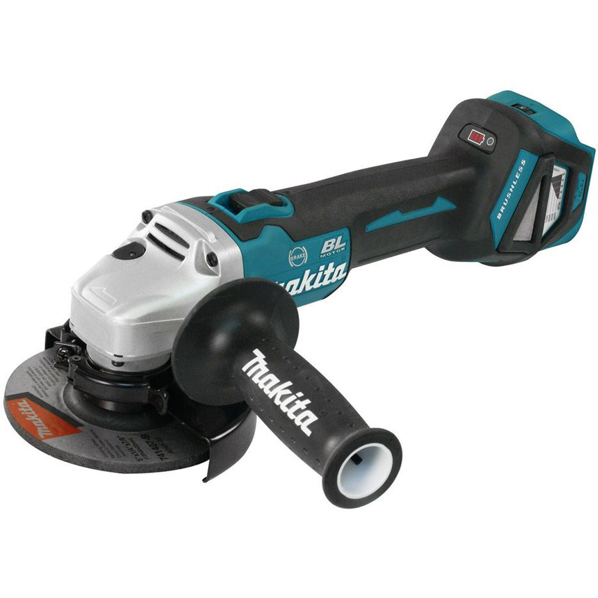 Makita DGA513Z 18V Brushless 125mm Angle Grinder with 1 x 5.0Ah Battery Charger & Bag