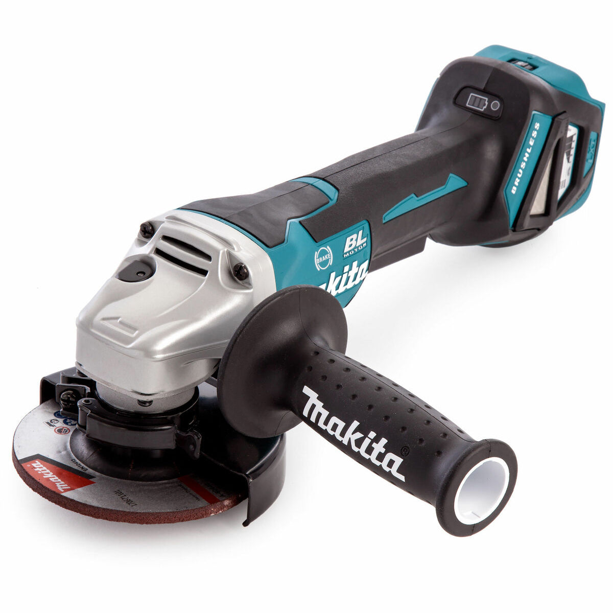 Makita DGA467Z 18V Brushless 115mm Angle Grinder with 1 x 5.0Ah Battery & Charger