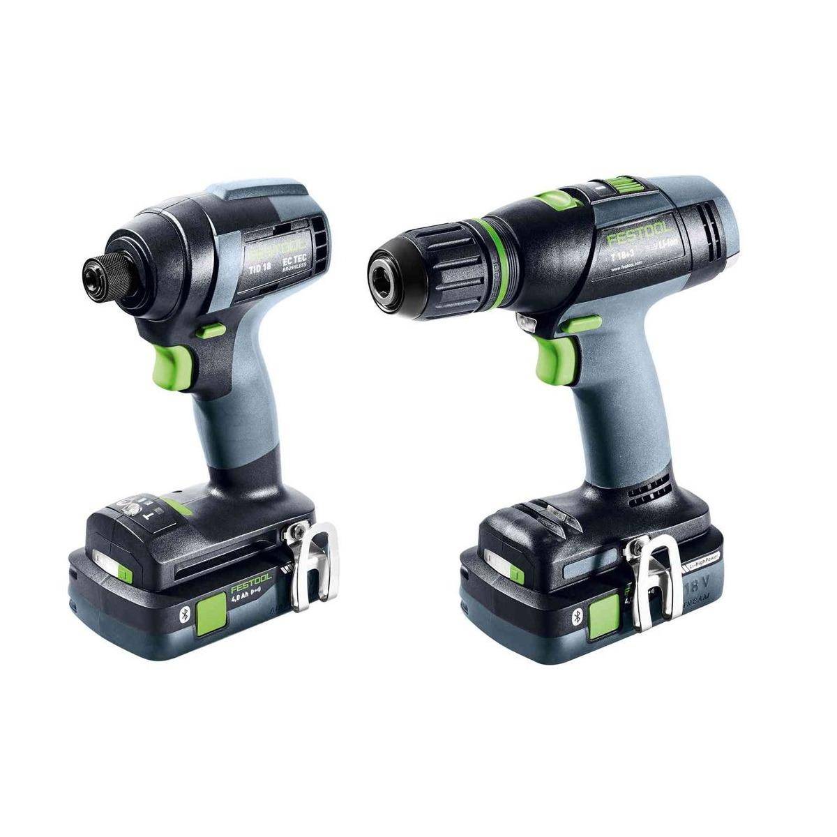 Festool TID 18 HPC4,0I-Set T18GB 18V Brushless Impact Driver & Screwdriver Twin Set with 2 x 4.0Ah Battery, Charger & Case 577245