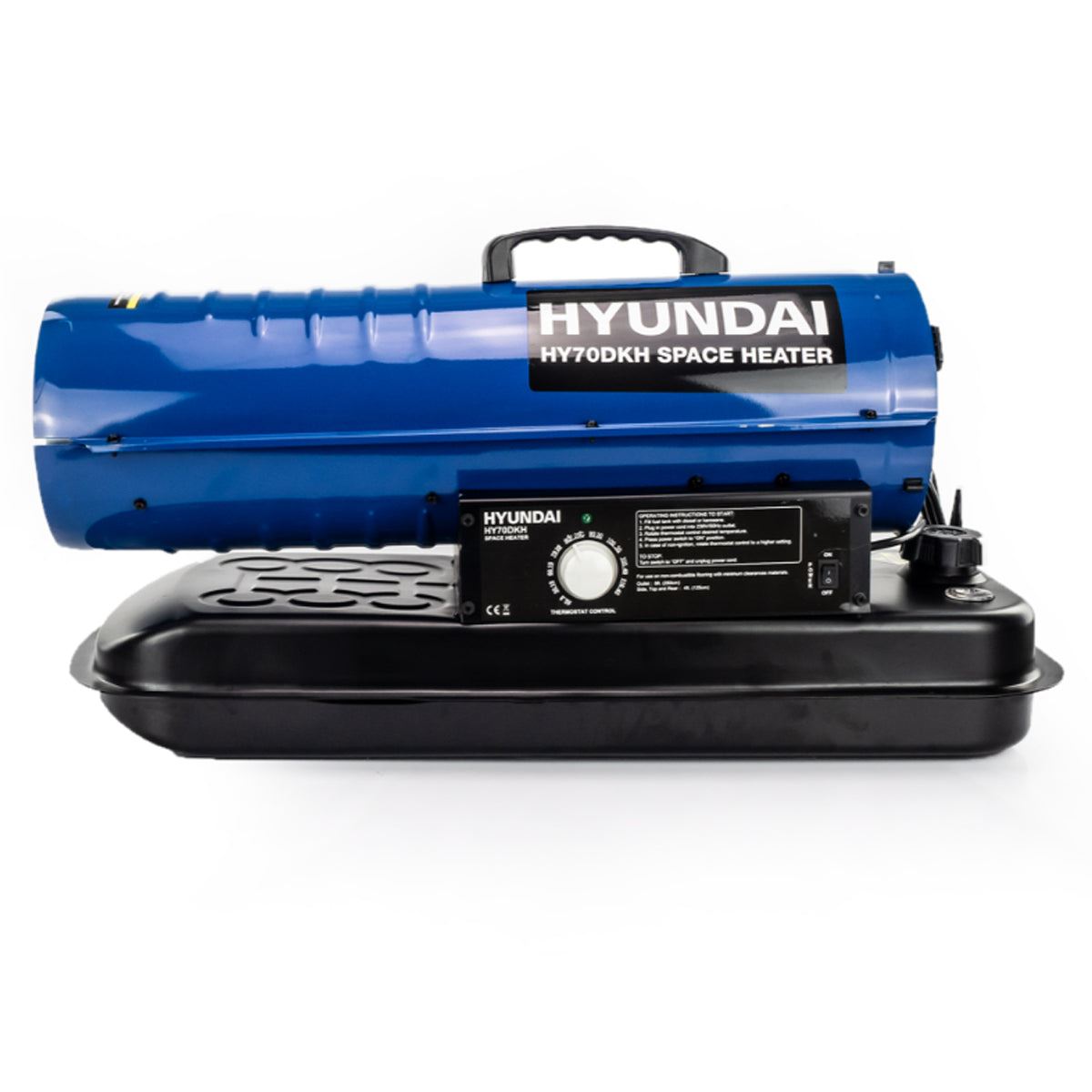 Hyundai HY70DKH Diesel or Kerosene Space Heater, 496m3 Coverage, Thermostat 230V/20kW