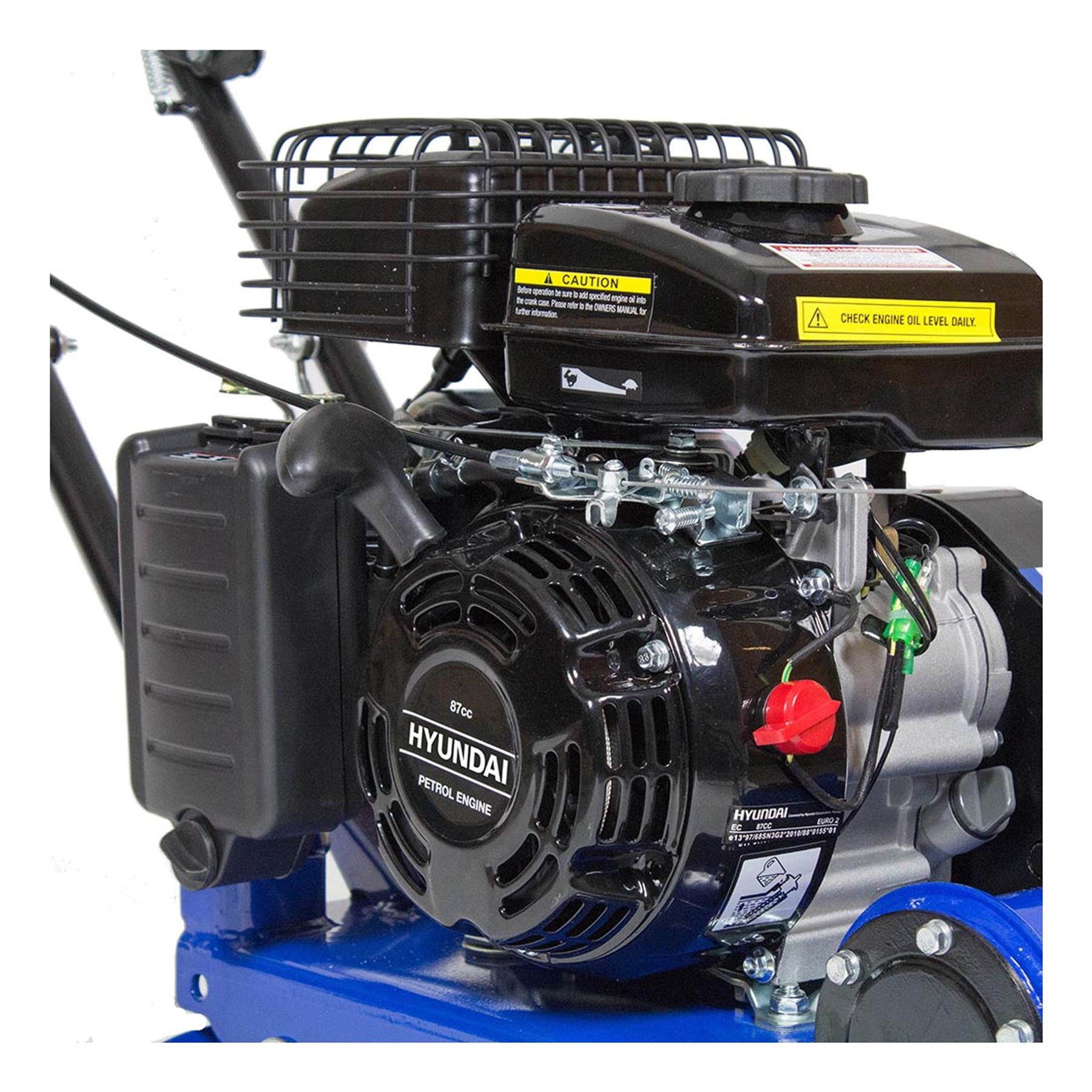 Hyundai HYCP5030 78.5cc Petrol Plate Compactor Wacker Plate with Wheel Kit and Paving Pad