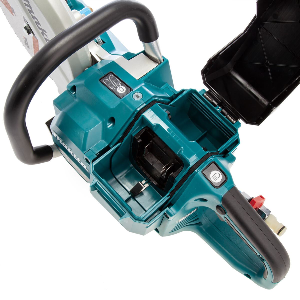 Makita DCE090ZX1 36V LXT 230mm Brushless Disc Cutter with 2 x 5.0Ah Battery Charger & Diamond Blade