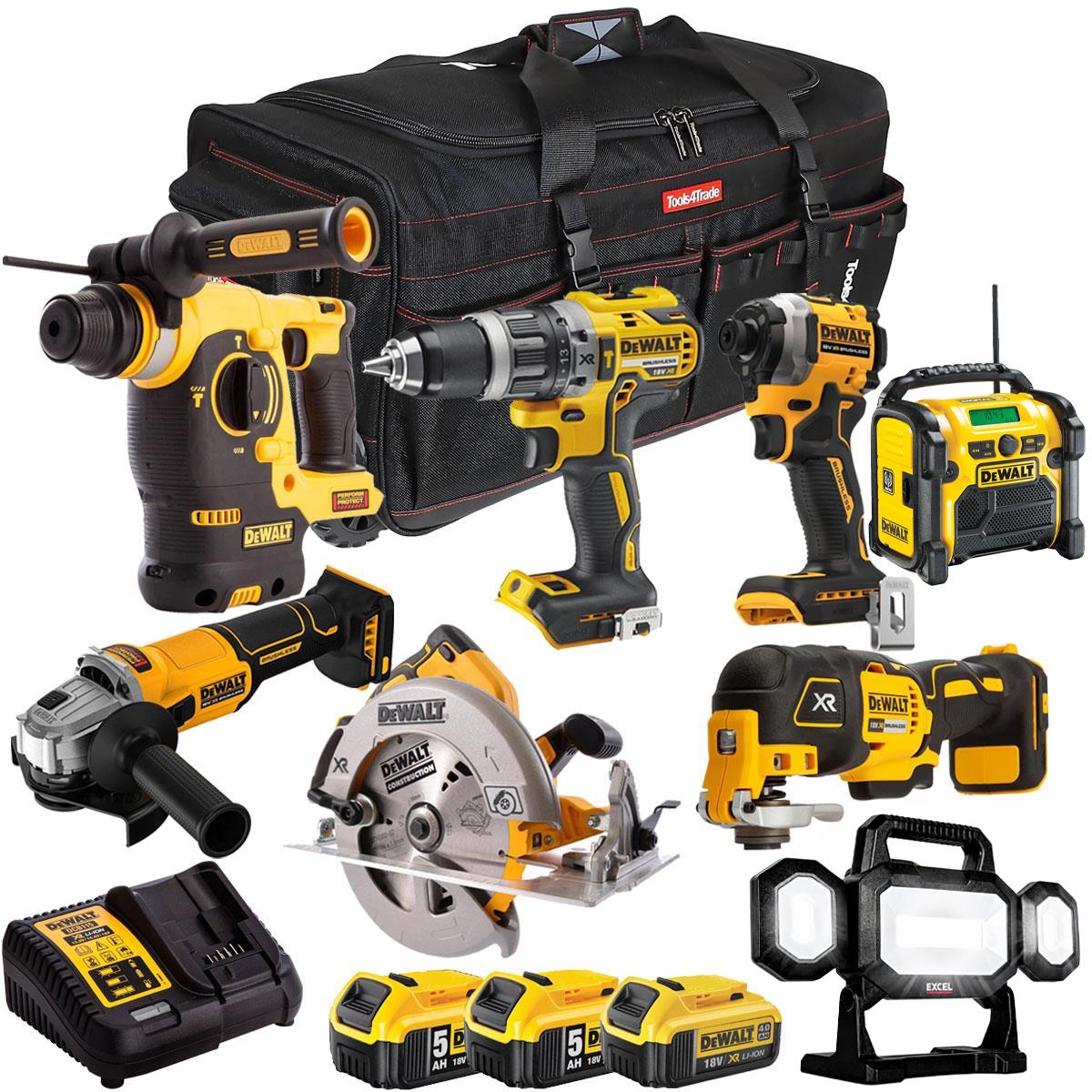Dewalt 18V 8 Piece Combo Kit with 3 x Batteries & Charger T4TKIT-1851