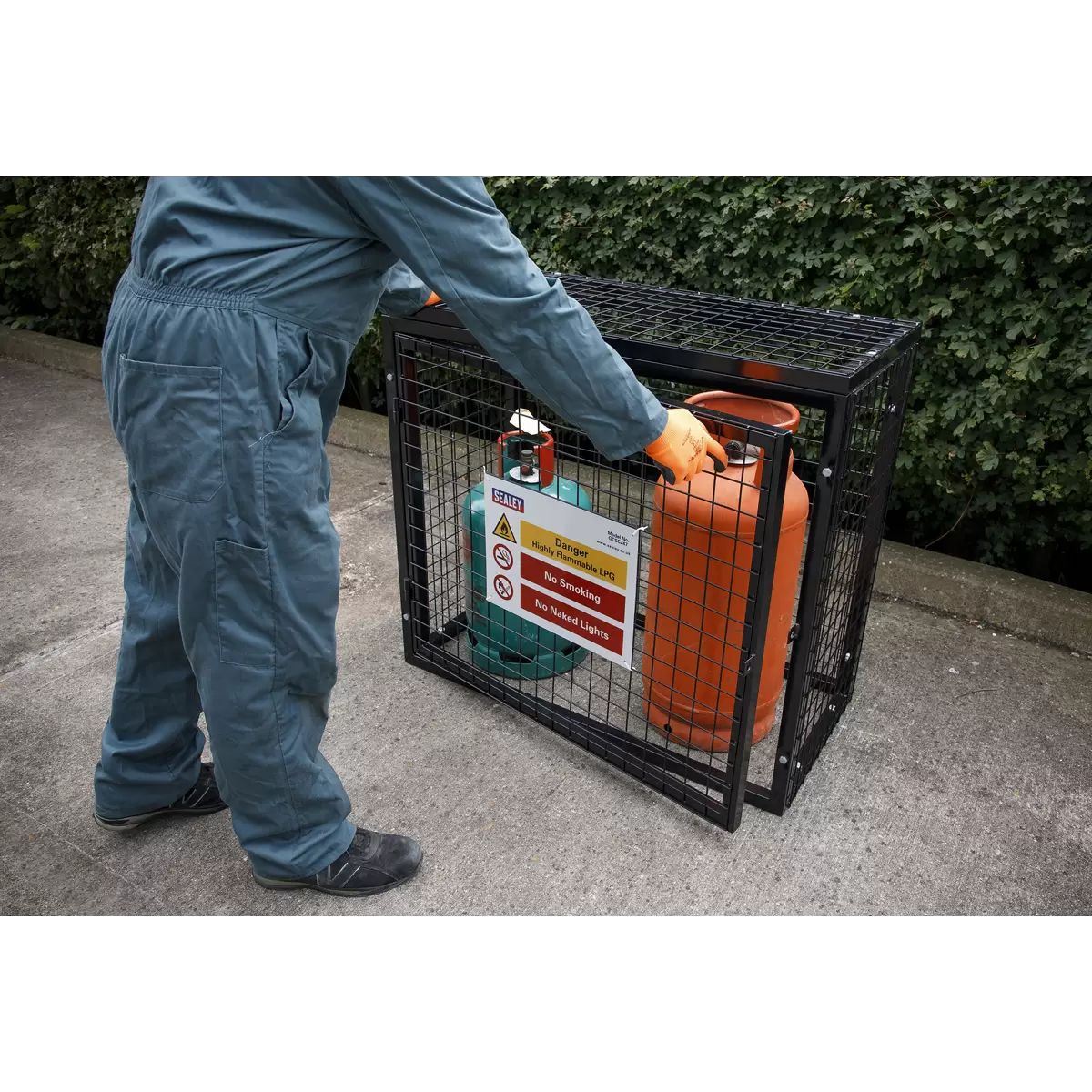Sealey GCSC247 Gas Cylinders Safety Cage 2 x 47kg Cylinders