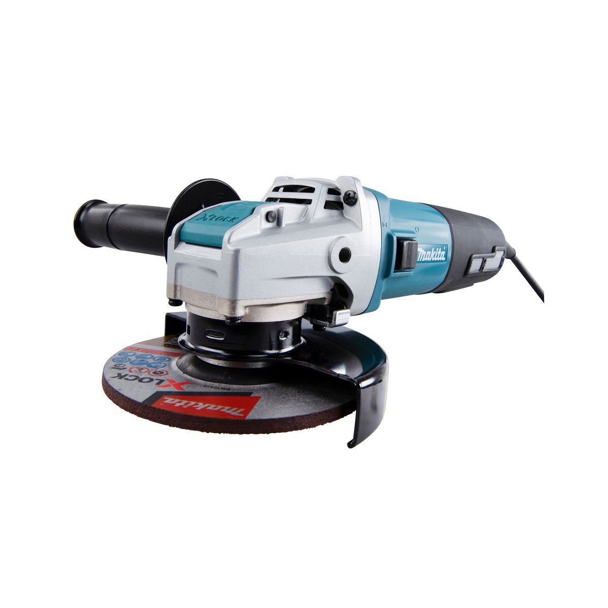 Makita GA5080RX05/2 125mm Corded Angle Grinder 240V Heavy-Duty Grinder for Precision Cutting & Grinding
