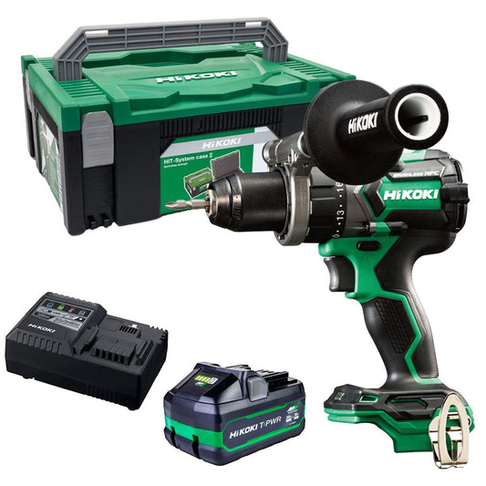 Hikoki DV18DCW2Z 18V Brushless High Torque Combi Drill with 1 x 4.0Ah/8.0Ah Battery Charger & Case