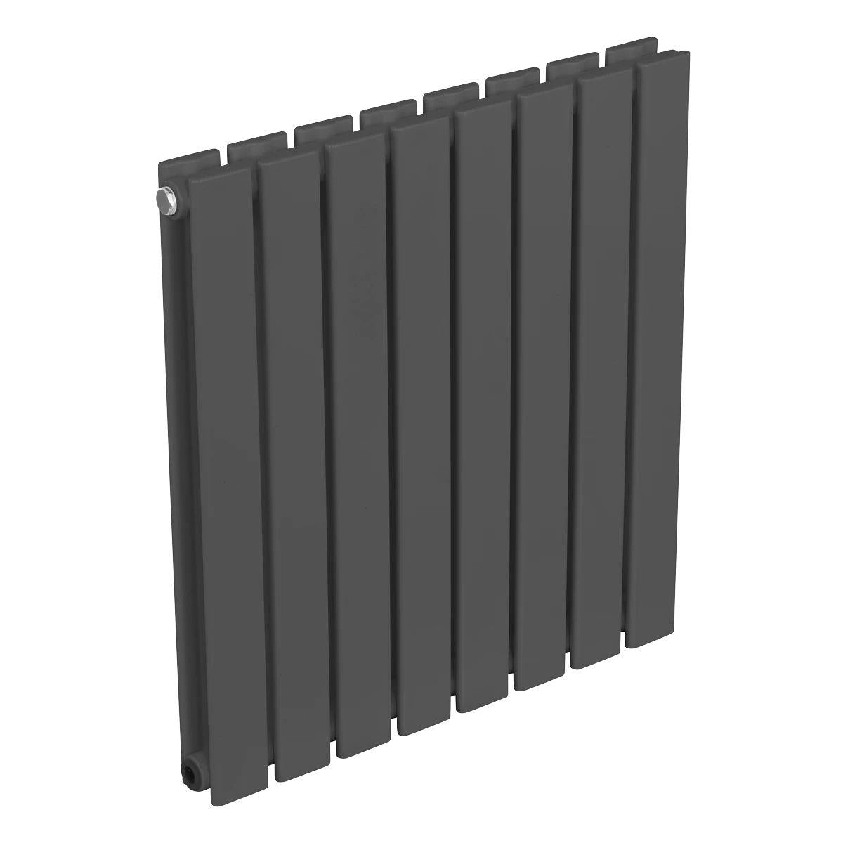 Sealey DH339 Baridi Horizontal Radiator Contemporary Double Flat Panel Design 600 x 560mm Anthracite