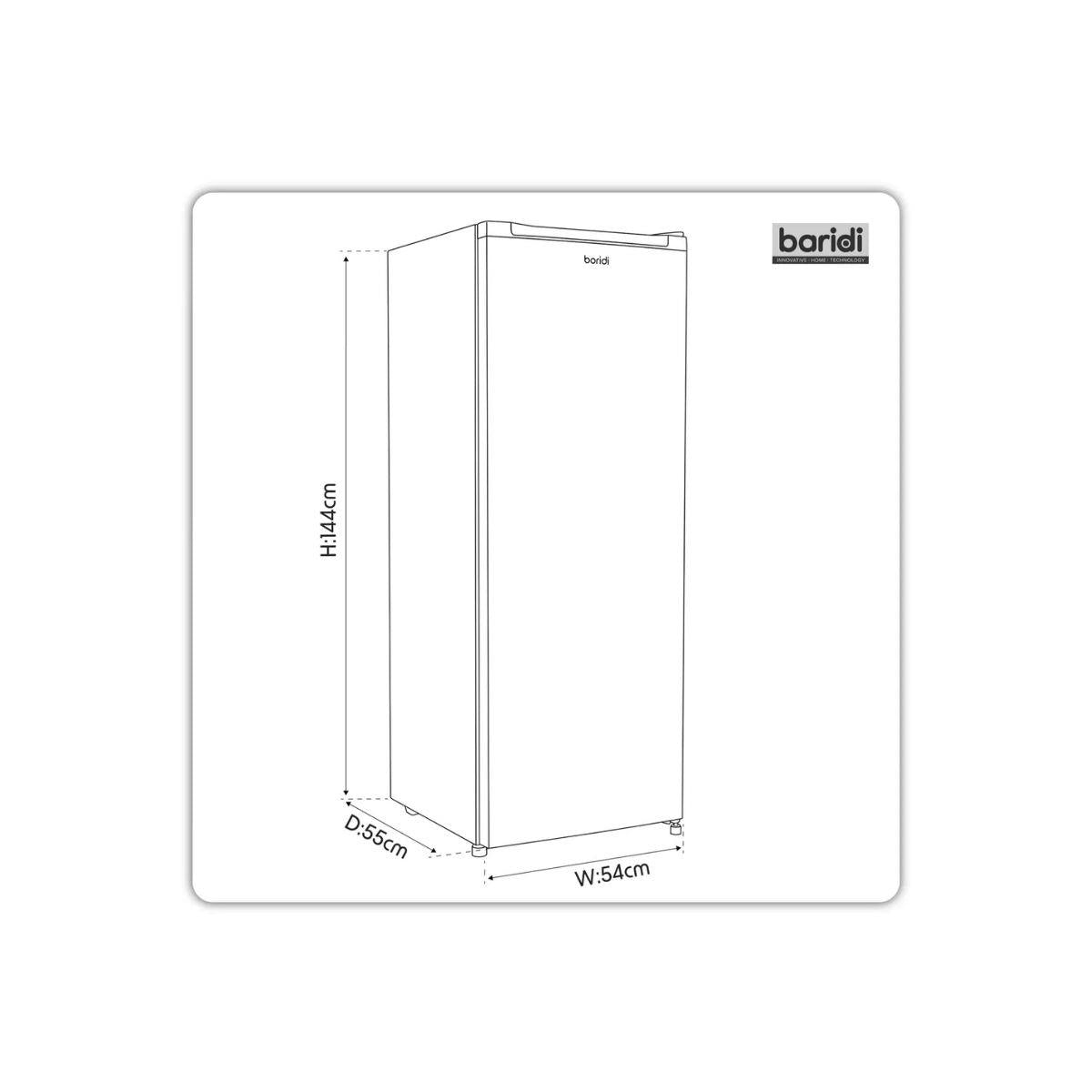 Sealey DH325 Baridi Freestanding Tall Freezer 177L Capacity Black 230V