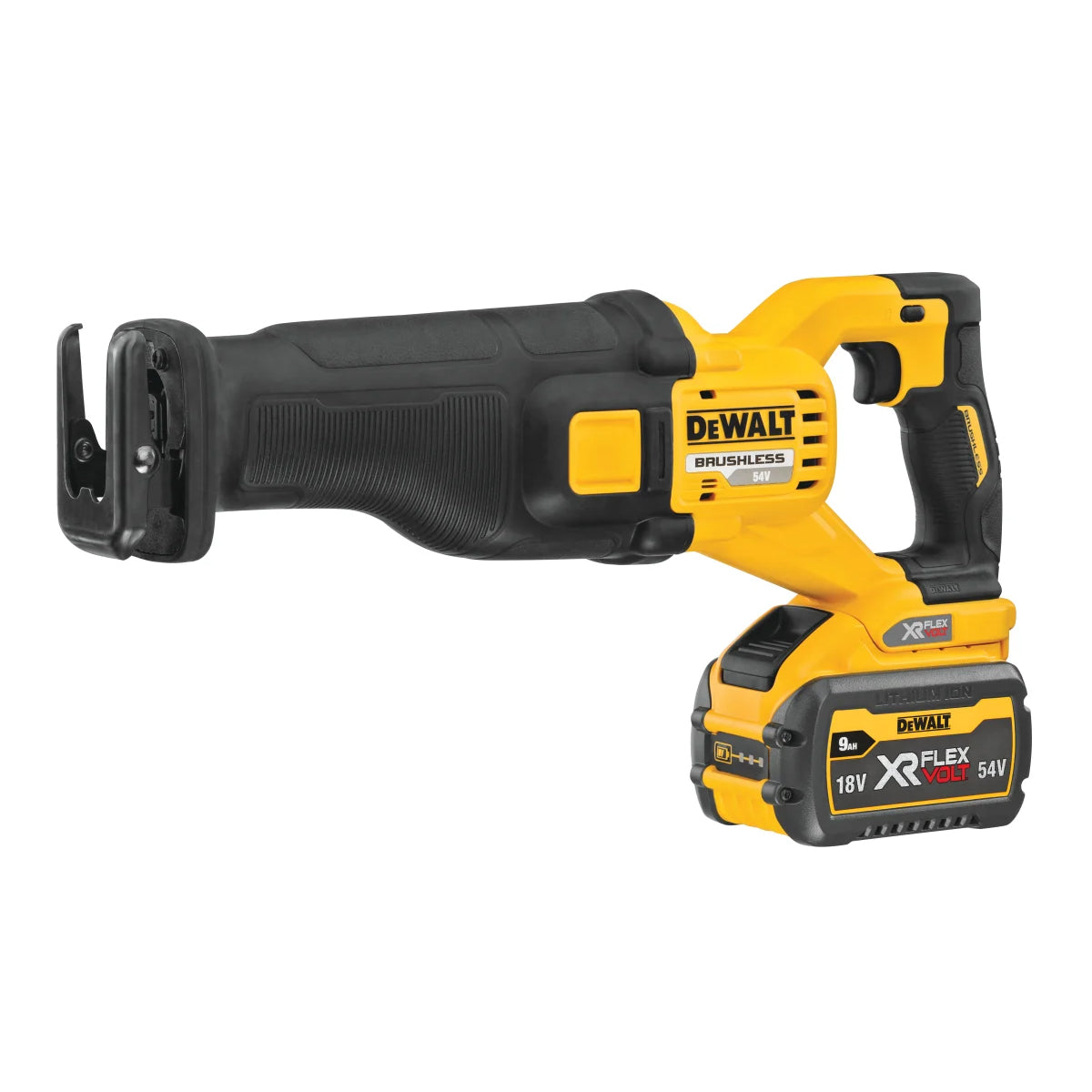 Dewalt DCS389X2 54V FlexVolt Brushless Reciprocating Saw with 2 x 9.0/3.0Ah Batteries Charger & Case