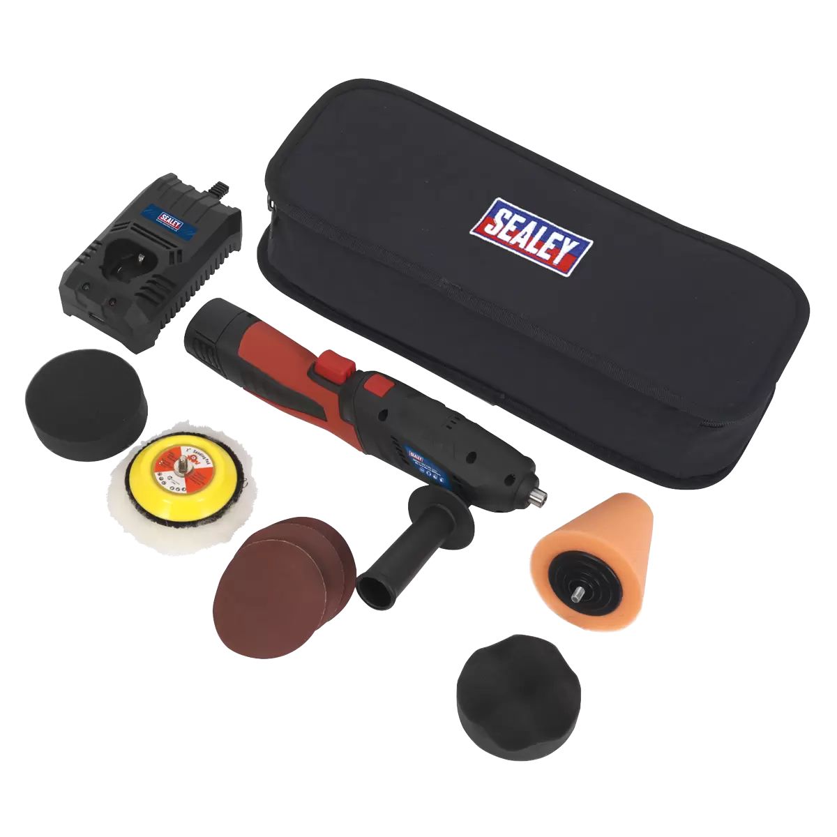 Sealey CP2812V 75mm Cordless Mini Sander Polisher Kit