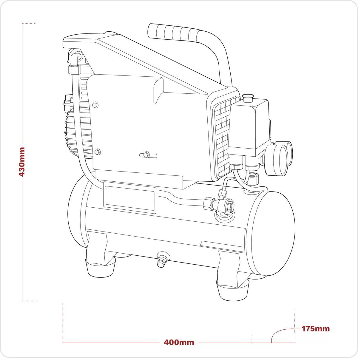 Sealey SAC0610E 6L Direct Drive Air Compressor 230V