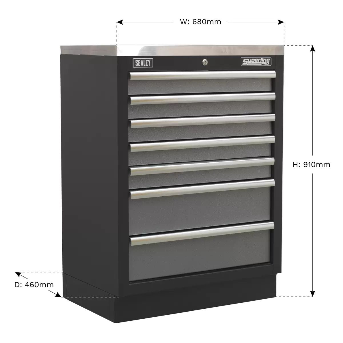 Sealey APMS62 Modular 7 Drawer Cabinet 680 x 460 x 910mm