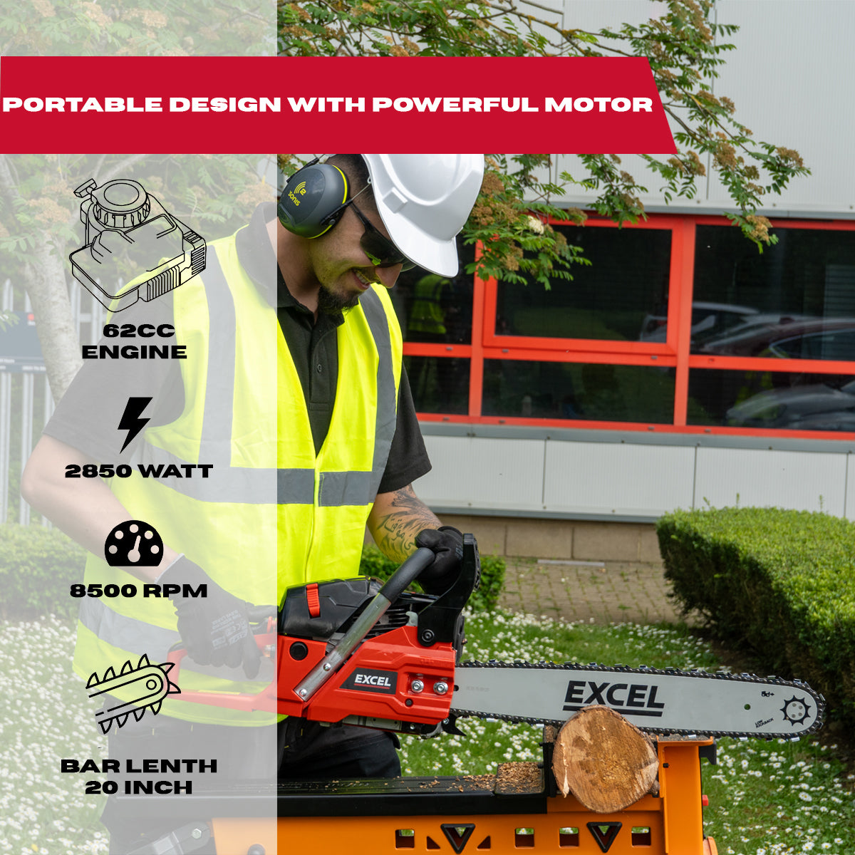 Excel 62cc Petrol Chainsaw 20