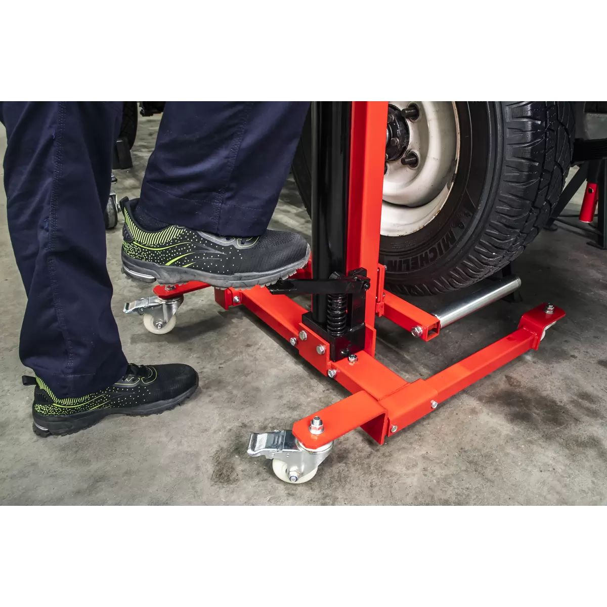 Sealey WD80 Quick Lift Wheel Removal/Lifter Trolley 80kg