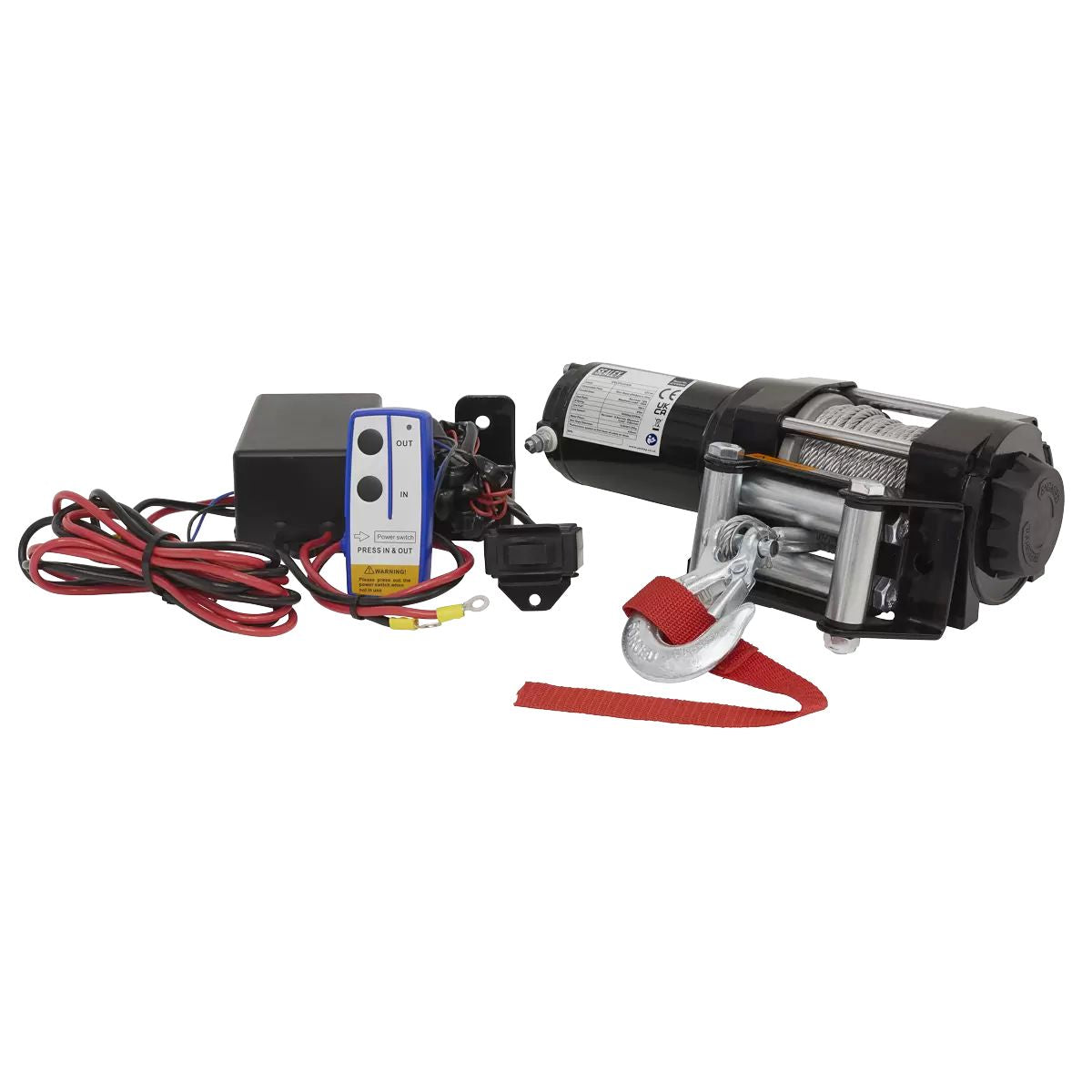 Sealey ATV1000W 12V ATV Winch 1000kg Line Pull