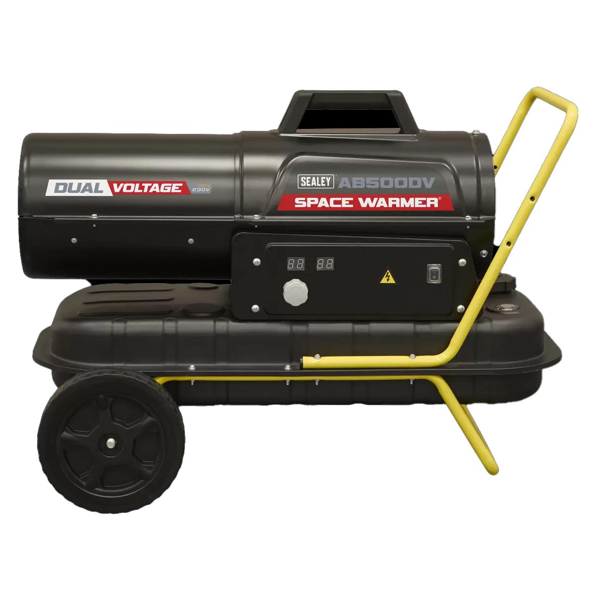 Sealey AB500DV Dual Voltage Kerosene/Diesel Space Warmer Heater with Wheels 230V/15kW