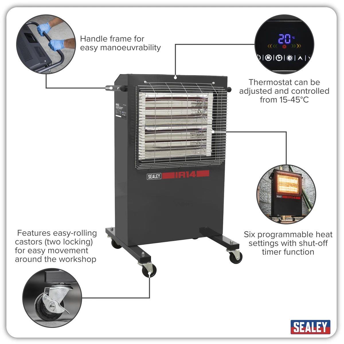 Sealey IR14 Infrared Cabinet  Heater 2.8kW/230V