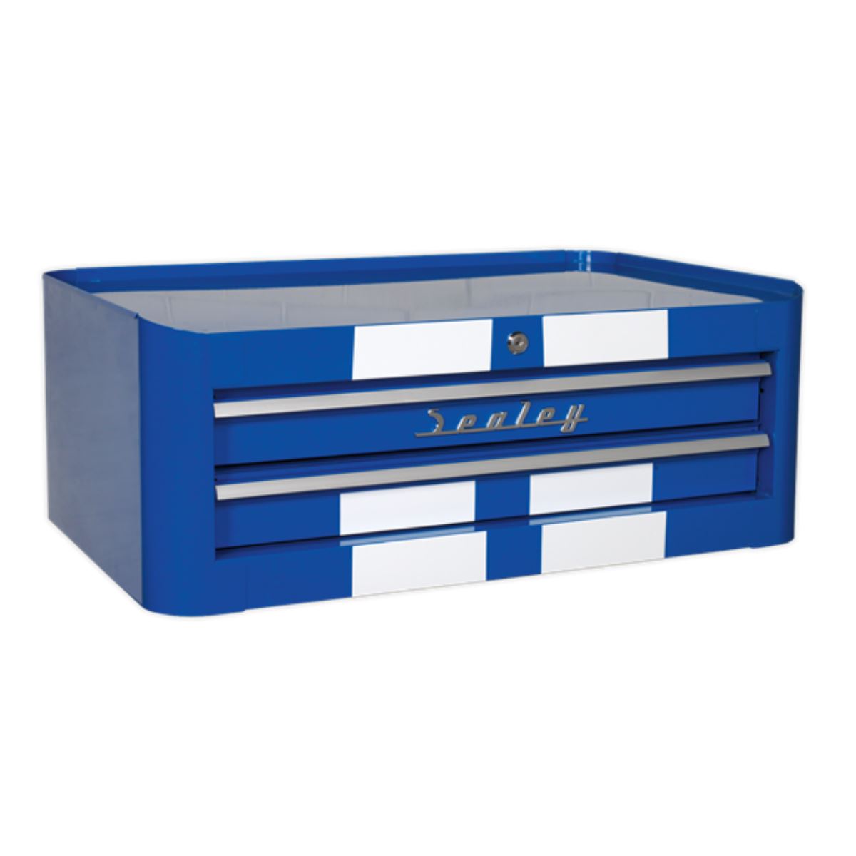 Sealey AP28COMBO2BWS 10 Drawer Retro Style Rollcab Blue and White
