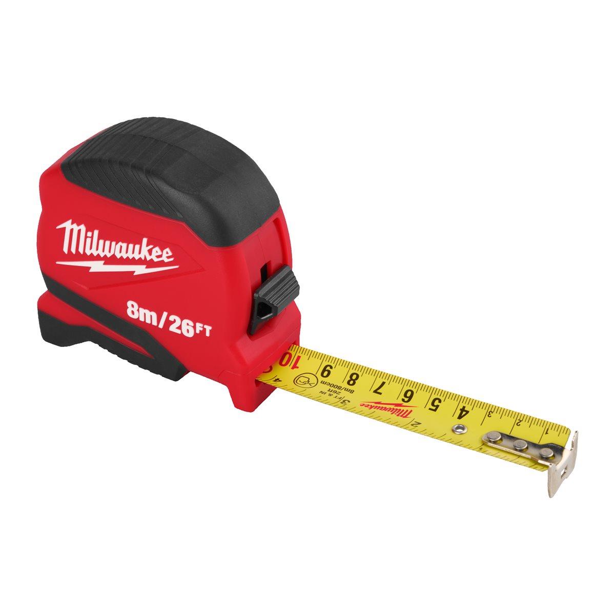 Milwaukee 8m/26ft GEN II Compact Tape Measure 4932498781