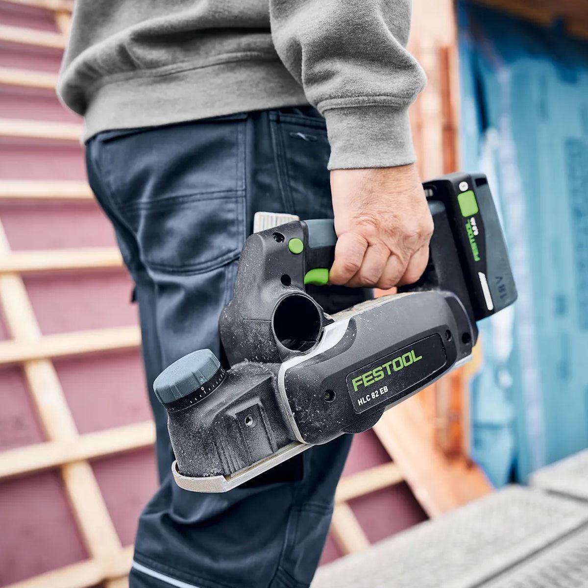 Festool HLC 82 EB-Basic-Set 18V Brushless Planer 578600 with 1 x 5.0Ah Battery & Accessories Set