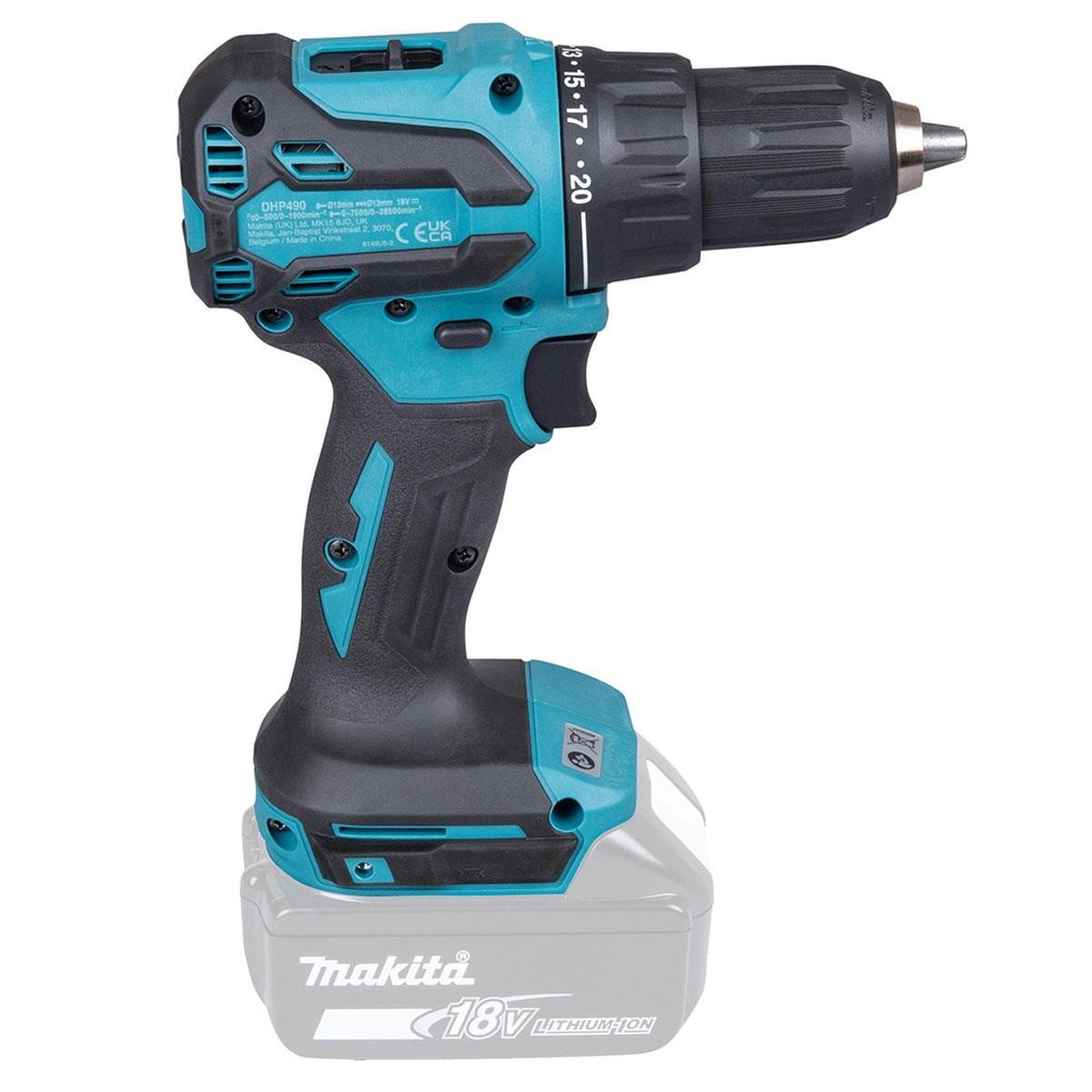 Makita DHP490Z 18V LXT Li-Ion Brushless Combi Drill with 1 x 6.0Ah Battery & Charger