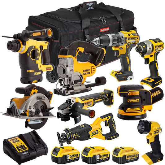 Dewalt 18V 9 Piece Combo Kit with 3 x Batteries & Charger T4TKIT-1624