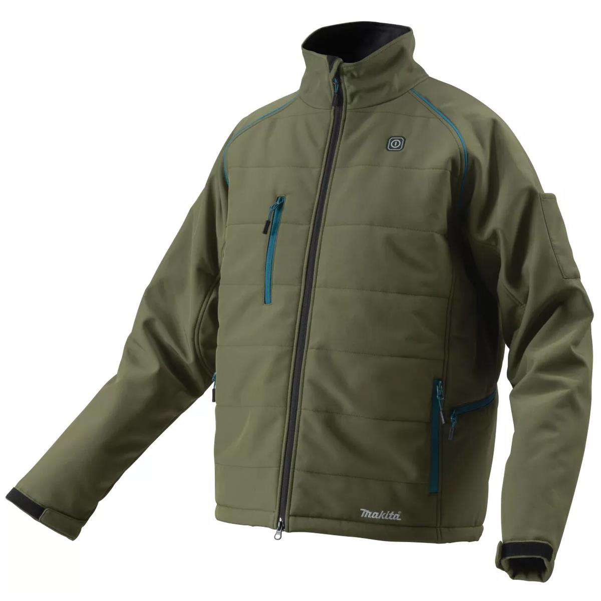Makita DCJ205ZLO 14.4V-18V LXT Heated Jacket Olive Large with 1 x 3.0Ah Battery & Charger