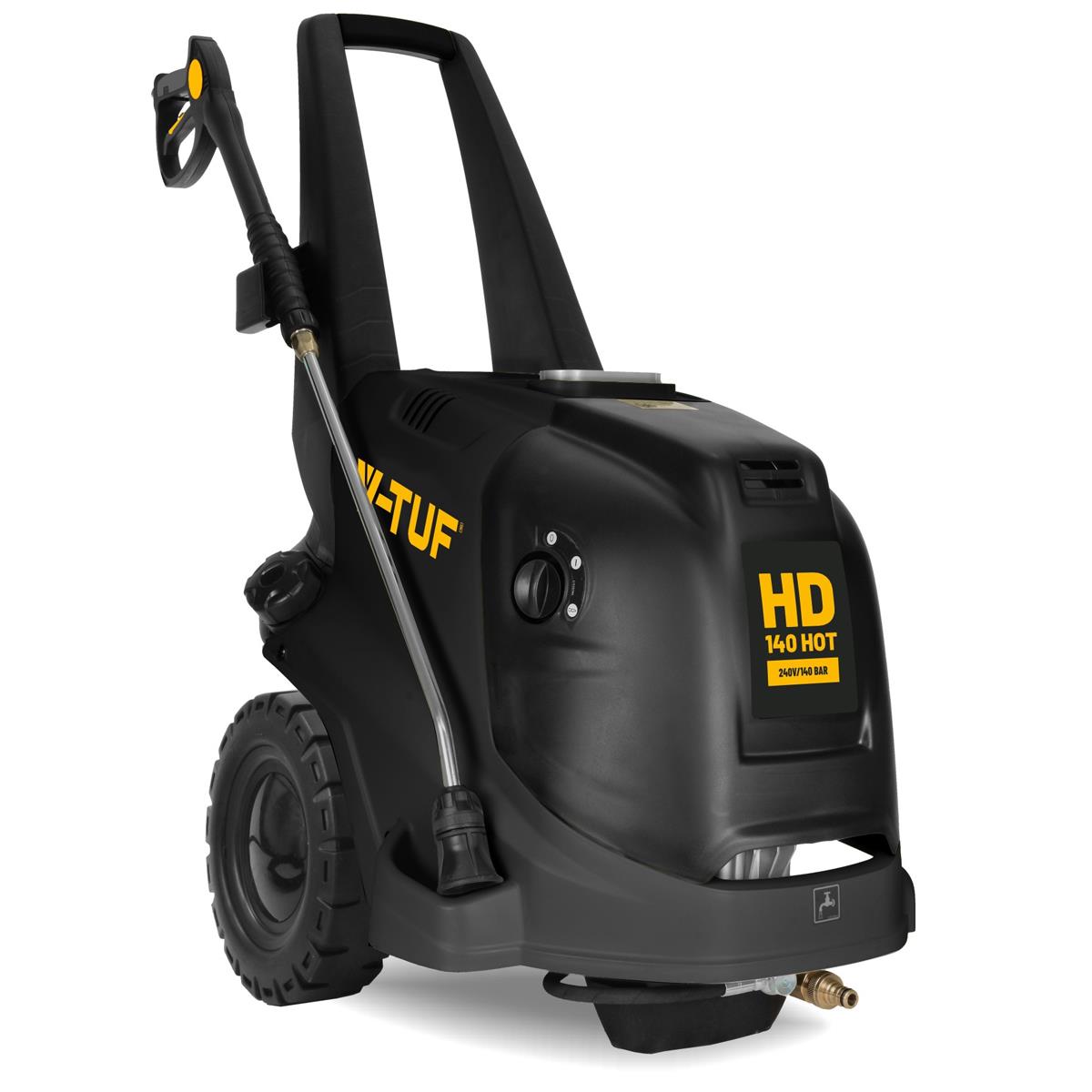 V-TUF HD140HOT 8L/min Hot Water Professional 240V Mobile Pressure Washer 2000psi & 140Bar
