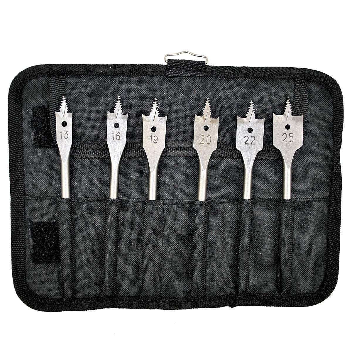 Bosch 6 Piece Self Cut Spade Flat Wood Drill Bit Set 2608587793 - SPL