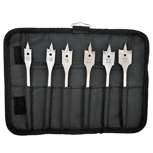 Bosch 6 Piece Self Cut Spade Flat Wood Drill Bit Set 2608587793 - SPL