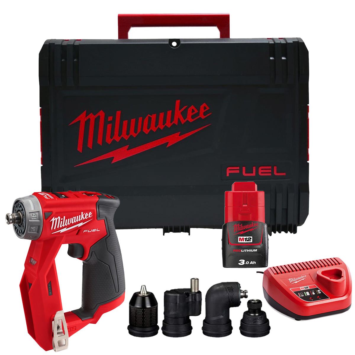Milwaukee M12FDDXKIT-0X 12V Brushless 4-in-1 Drill Driver with 1 x 3.0Ah Battery Charger & Case