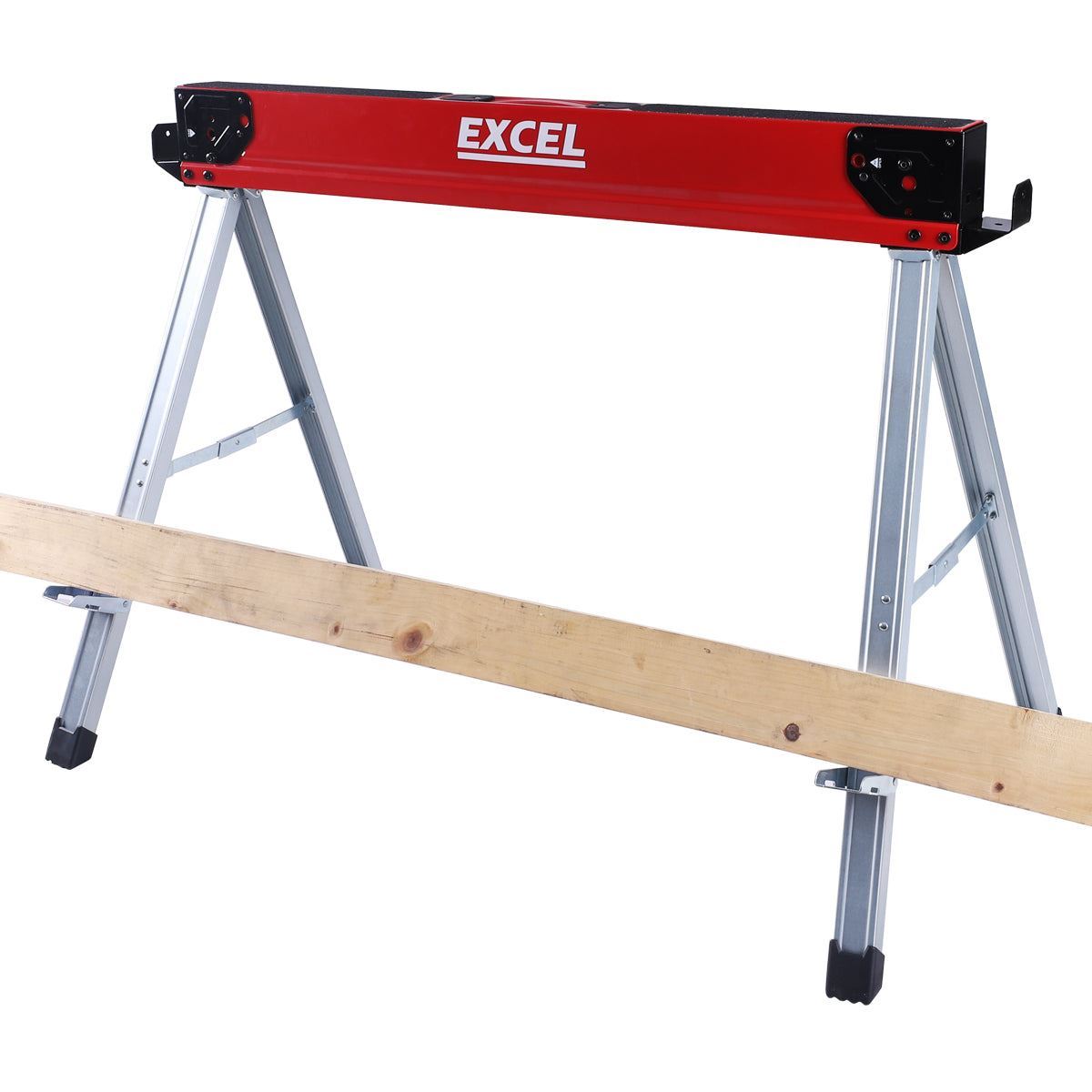 Excel Steel Sawhorse Heavy Duty Twin Pack 1000kg Capacity Item Condition Damaged Box