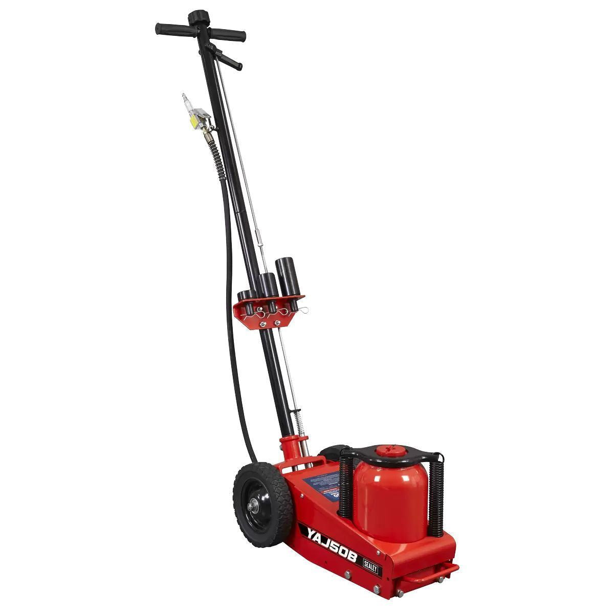 Sealey YAJ50B Air Operated Single Stage Trolley Jack 50 Tonne Heavy-Duty Lifting for Professional Use