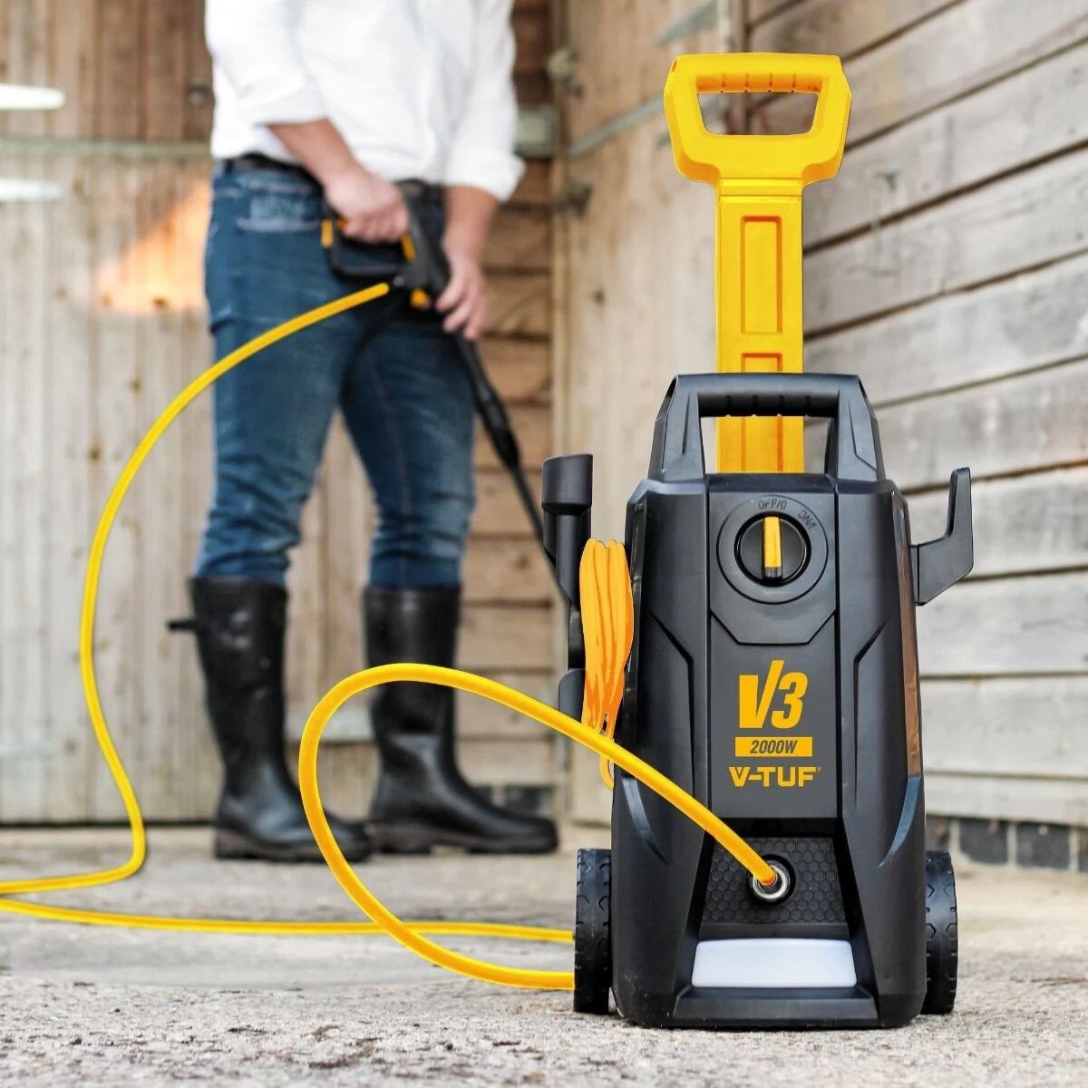 V-TUF V3-240X2 240V Portable Electric Pressure Washer 2175psi, 150Bar, 7.5L/min