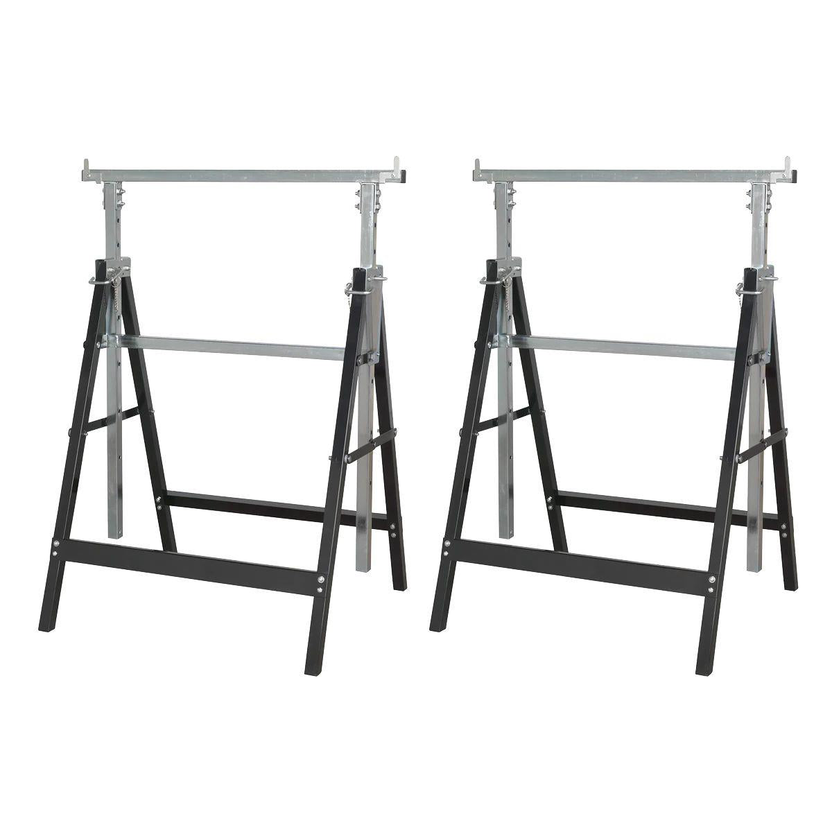 Sealey FDT32 Fold Down Telescopic Trestle 200kg Capacity Pair
