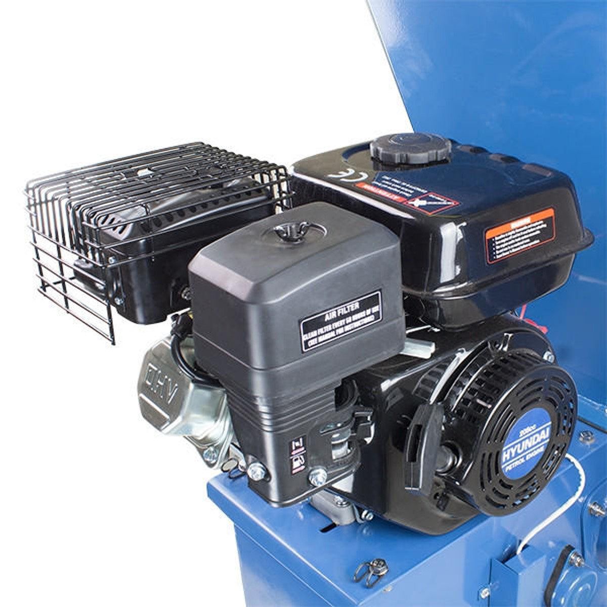 Hyundai HYCH700 208cc-76mm Petrol Garden Wood Chipper, Shredder, Mulcher 4-Stroke Engine