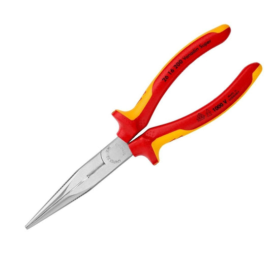 Knipex 200mm VDE Long Snipe Nose Side Cutting Pliers 26 16 200 SB